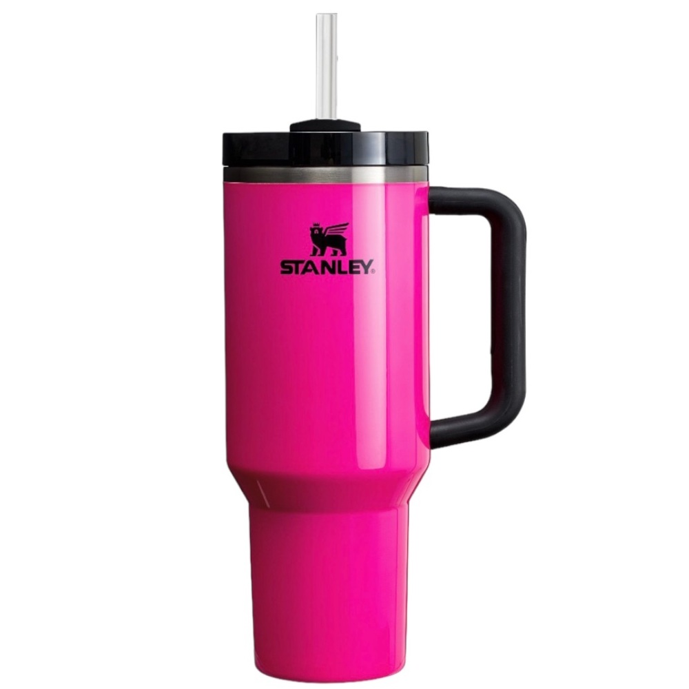 Stanley The Neon Electric Pink Black 40 oz Tumbler